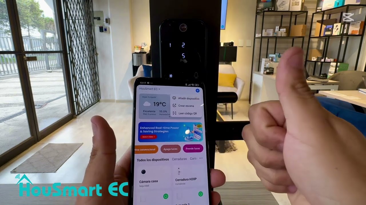 Configuración cerradura inteligente Tuya Smart modelos manija HR07 HR08 - HouSmart EC