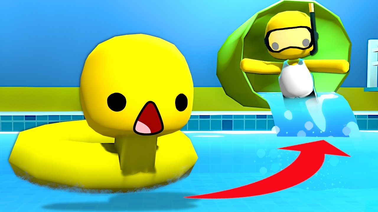 HIDING IN A POOL in Wobbly Life Hide and Seek!