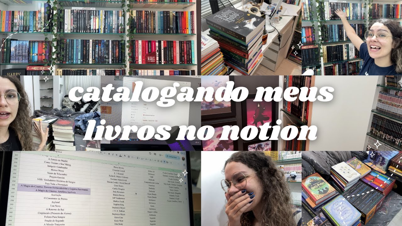 finalmente terminei de catalogar mais de 900 livros no notion!