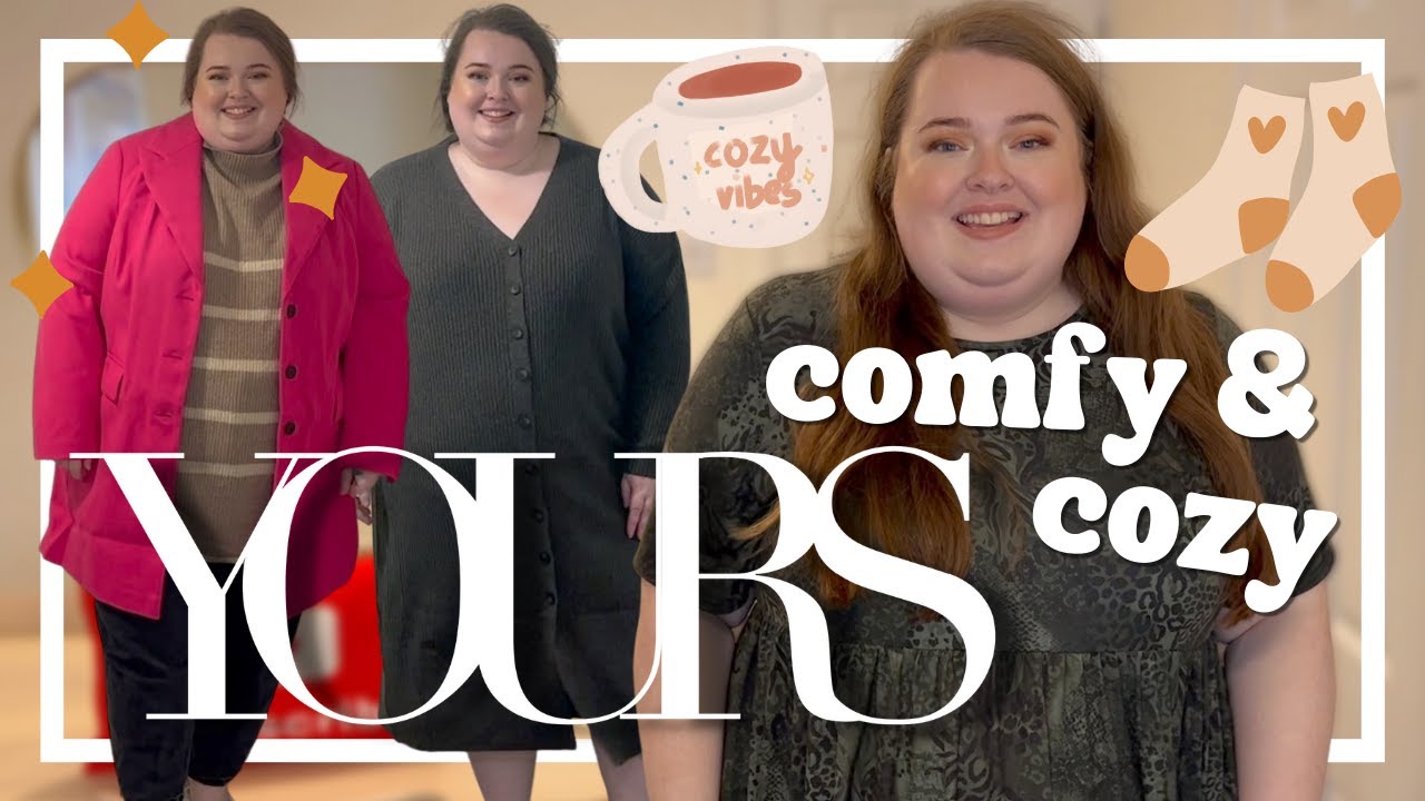 COSY EDIT - YOURS CLOTHING HAUL | plus size fashion try on | COATS, BOOTS & KNITS | 2023
