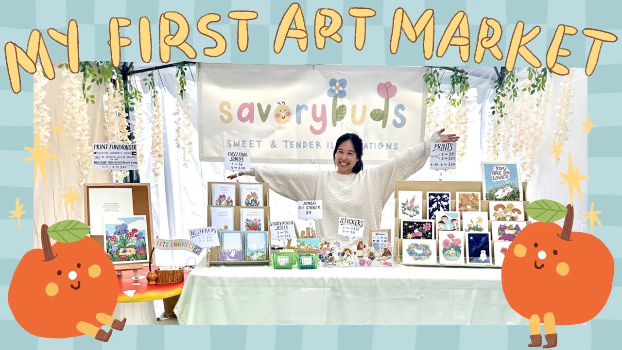 chasing my dreams ♡ first time vending ✨ art market vlog