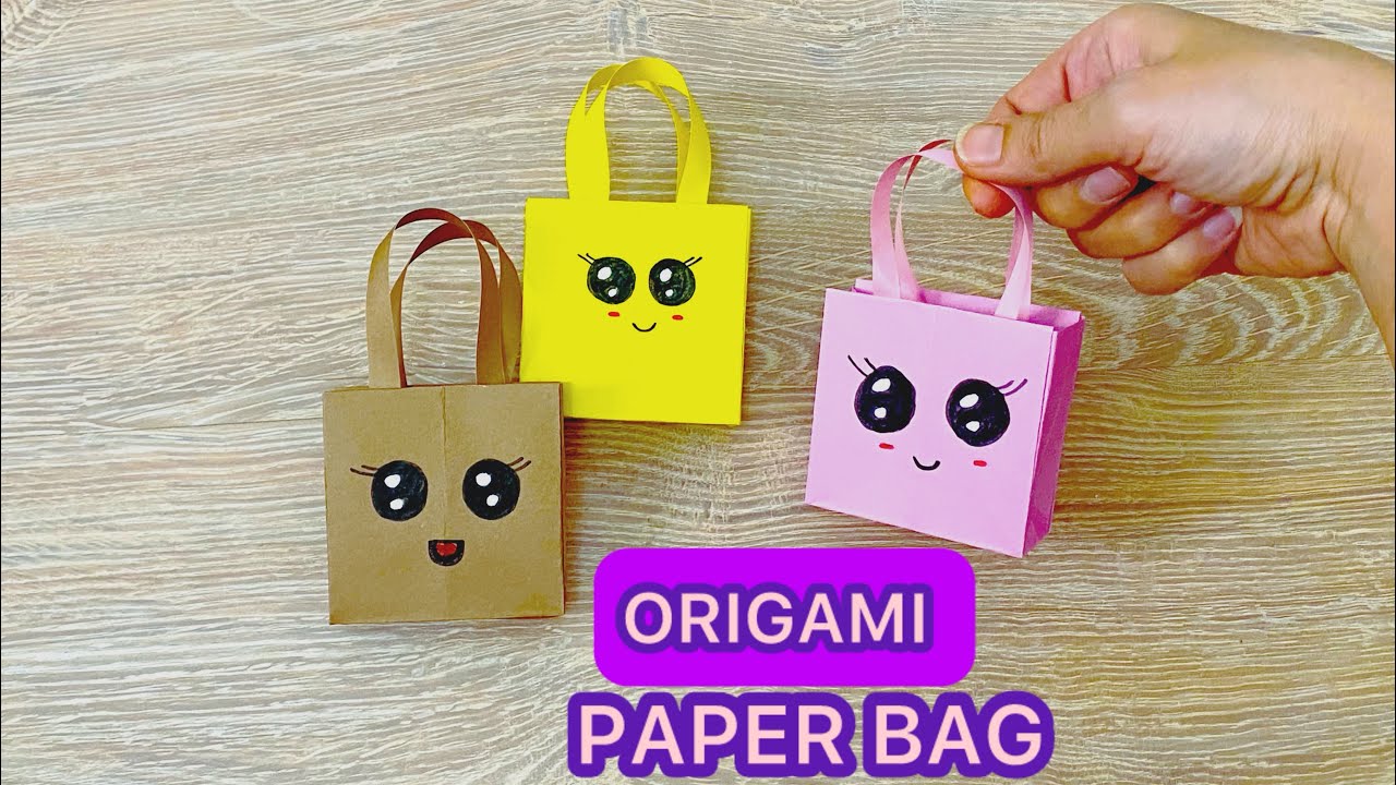 How to Make Cute Paper Bag 🛍️ | Origami Paper Shopping Bag Tutorial | Easy Craft 