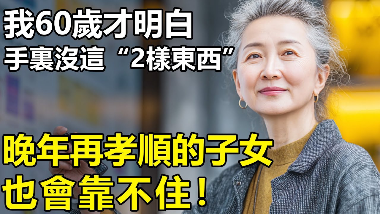 我60歲才明白：手裏沒這「2樣東西」，晚年再孝順的子女也靠不住！【養老|孝順|情感|幸福生活】