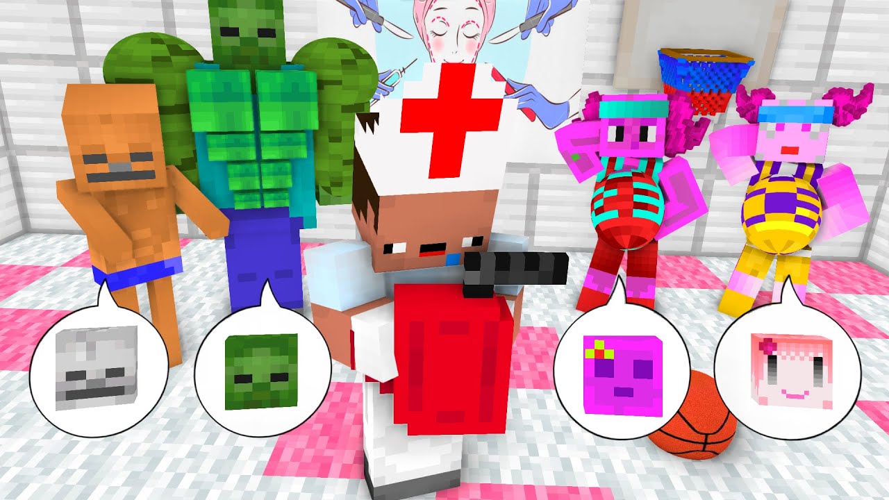 Monster School : DR. Cute Girl COSMETIC - Minecraft Animation