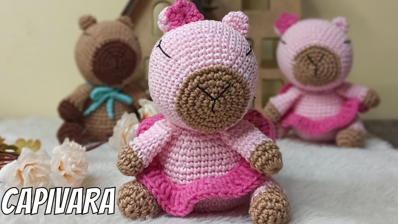 Capivara em amigurumi passo a passo