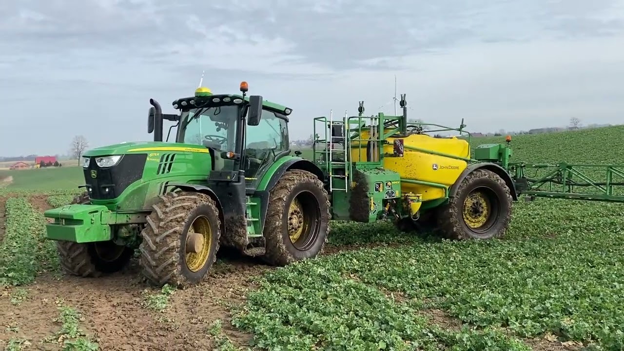 Pierwszy wiosenny zabieg! John Deere 6175R & 962i