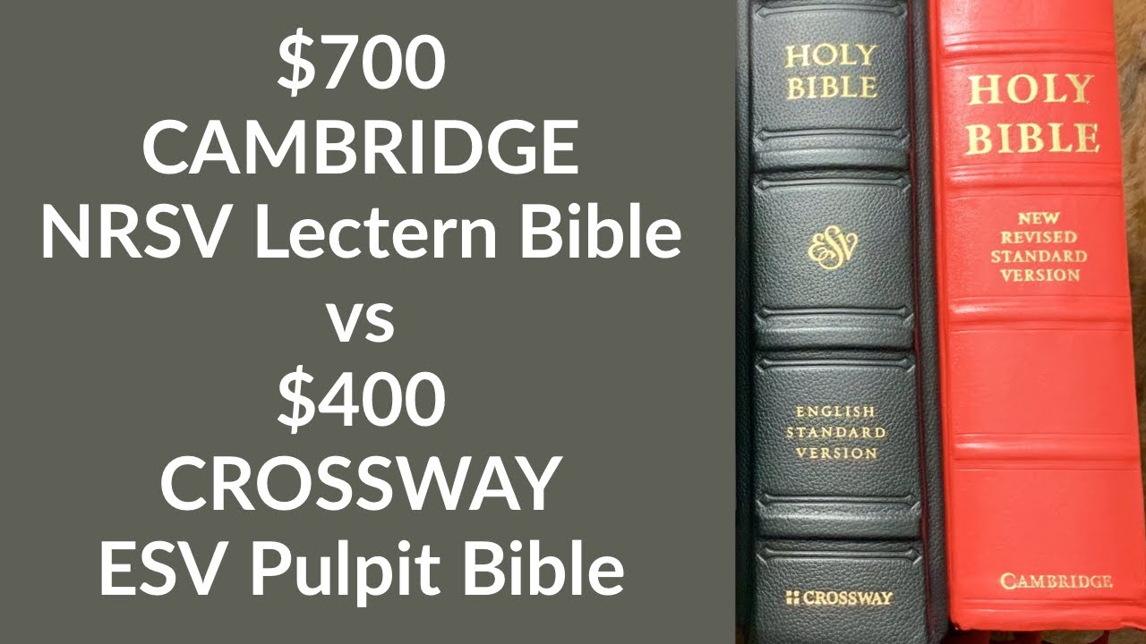 Лекционная Библия Cambridge за $700 против церковной Библии Crossway за $400 [4K 60FPS]