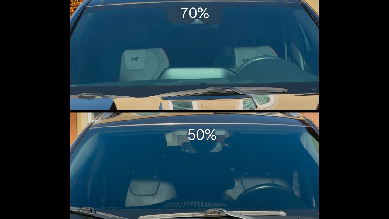 70% vs 50% windshield tint