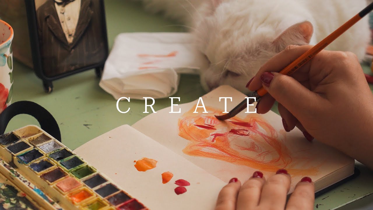 A cozy day in the life as an artist