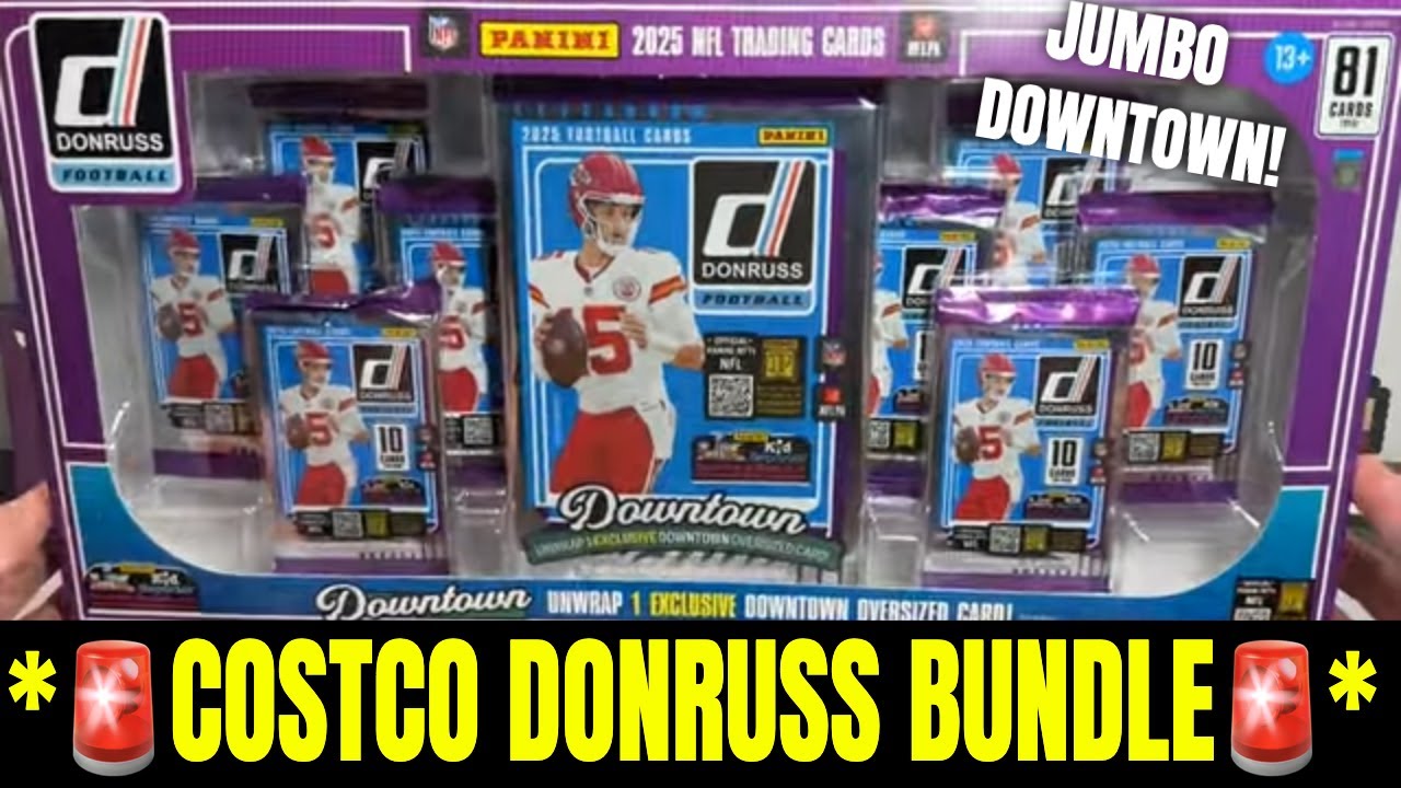 *🚨ПЕРВЫЙ ВЗГЛЯД НА НАБОР DONRUSS FOOTBALL COSTCO 2025 ГОДА!🚨* НЕСКОЛЬКО ХИТОВ?! КРУПНЫЕ ЦЕНТРЫ ГО...