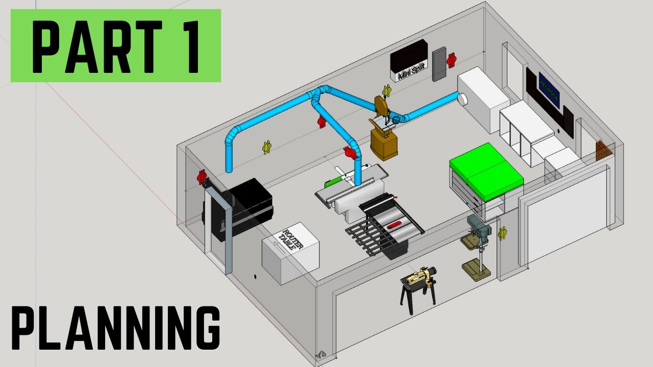 Using SketchUp To Design Woodworking Shop - New Shop Part 1