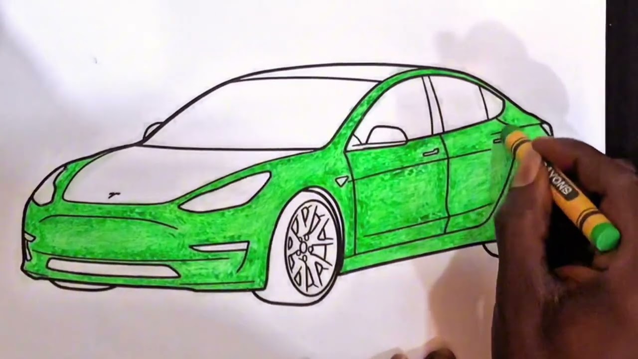 Gave this Tesla a green, white, and black look! feels like it belongs on a sunny Florida highway 🌴