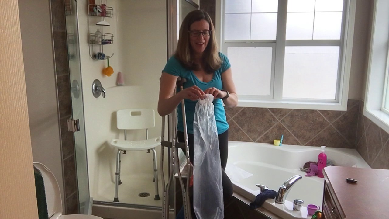 How to shower with crutches
