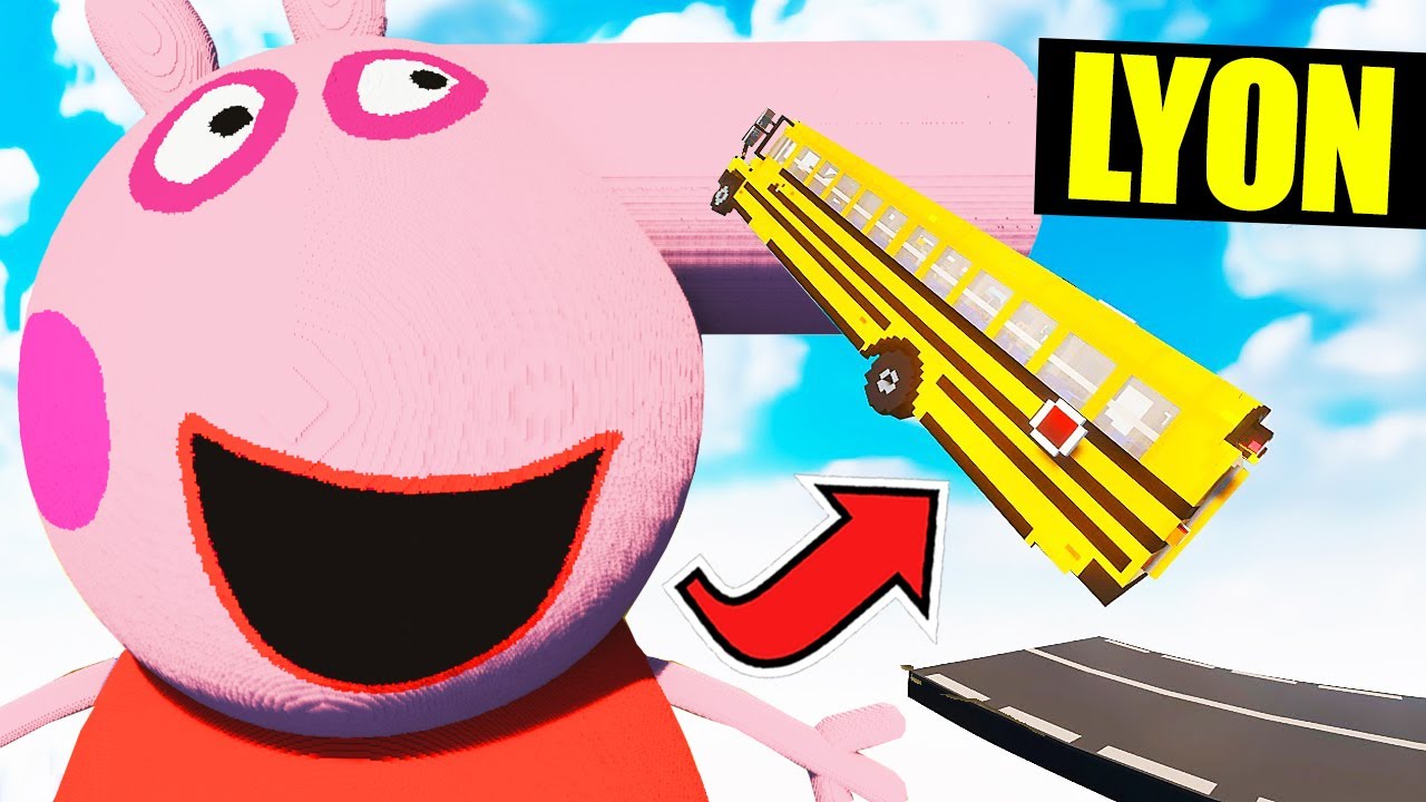 PEPPA PIG GIGANTE CONTRO AUTO SU TEARDOWN!!