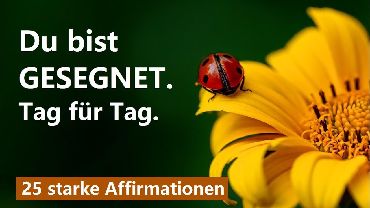 Mit Dankbarkeit in den Tag 🌞 DU BIST GESEGNET! | 25 Affirmationen am Morgen