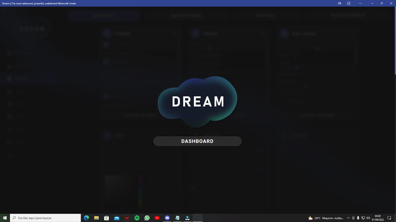 Dream client Web GUI w/swerts