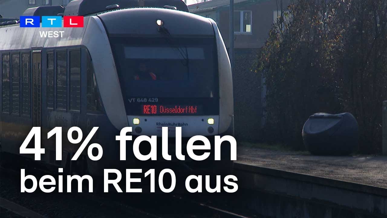 Bahn-Desaster am Niederrhein: RE10 hat Ausfallquote von 41 Prozent | RTL WEST