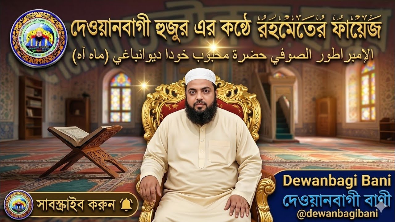 সূফী সম্রাট হুজুর এর কন্ঠে রহমেতের ফায়েজ, الإمبراطور الصوفي حضرة محبوب خودا ديوانباغي (ماه آه),