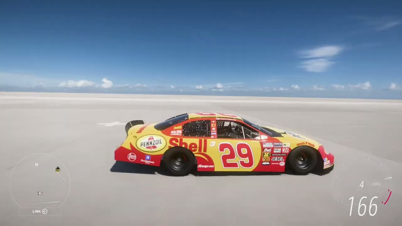 Driving the Kevin Harvick car from 2007 in Forza Horizon 5.
