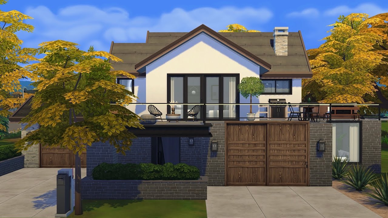 Современный дом • The Sims 4 • Без CC | Скоростная сборка