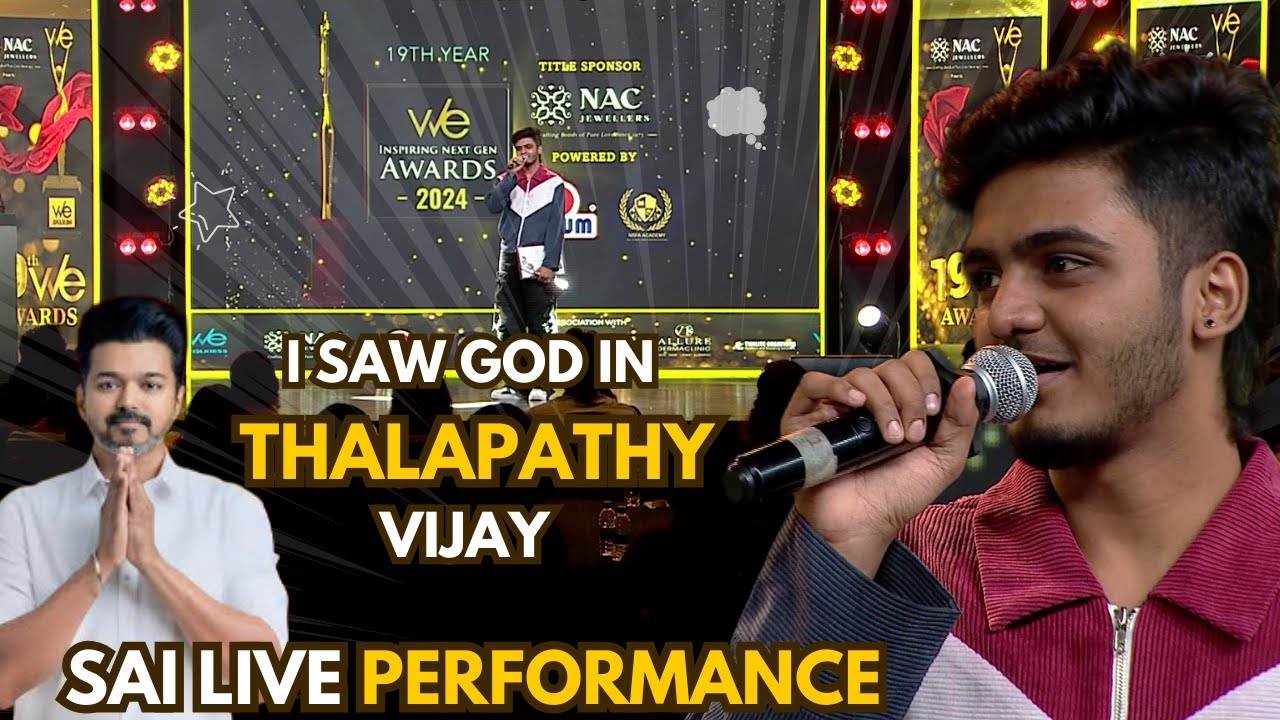 Kadavule Thalapathy 🔥 Sai 1st Live Performance on Stage 😍  | Vijay | LCU | Weawards 2024