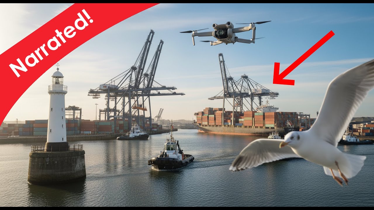 Narrated Tour of Avonmouth Docks from the Air 🏗️ 4K Drone Cinematic 062