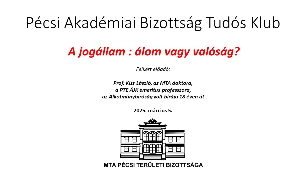 A jogállam : álom vagy valóság?