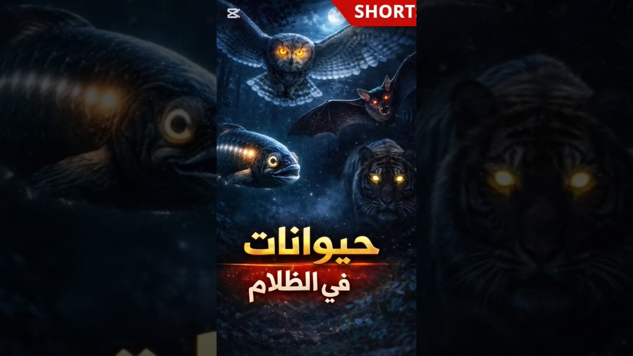 حيوانات تصطاد في الظلام 🔥😱 #حيوانات #الحياة_البرية #animals #animalshorts #documentary