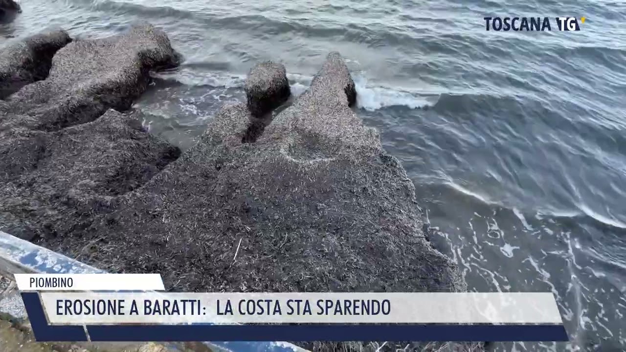 2026-02-01 PIOMBINO - EROSIONE A BARATTI,  LA COSTA STA SPARENDO