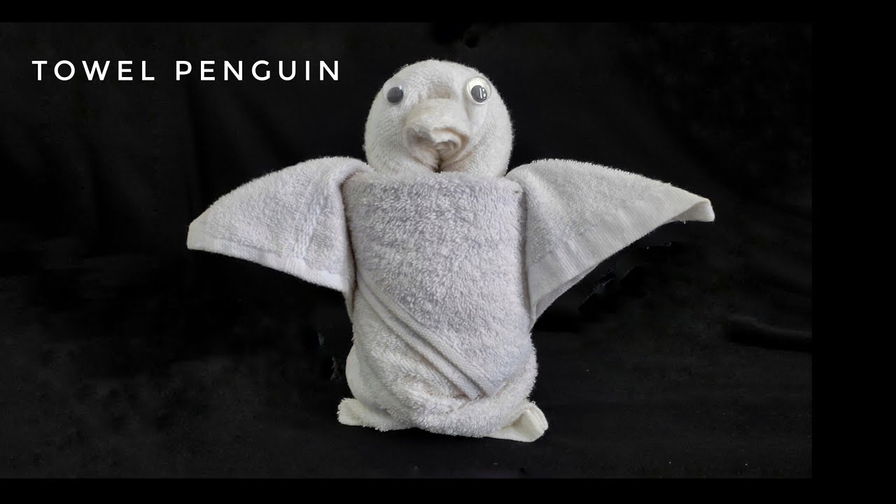 Towel animal - PENGUIN | towel folding art