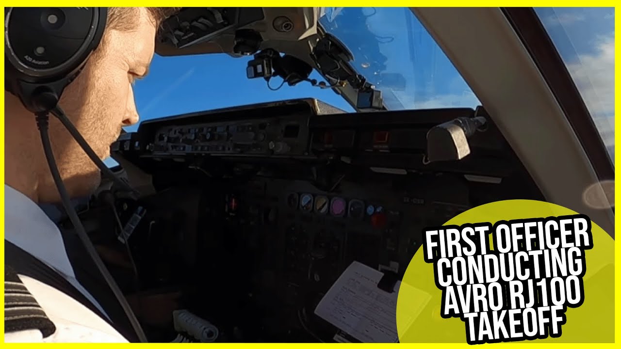 George has Control! First Officer conducting Avro RJ100 Takeoff from Stockholm Bromma! [AirClips]