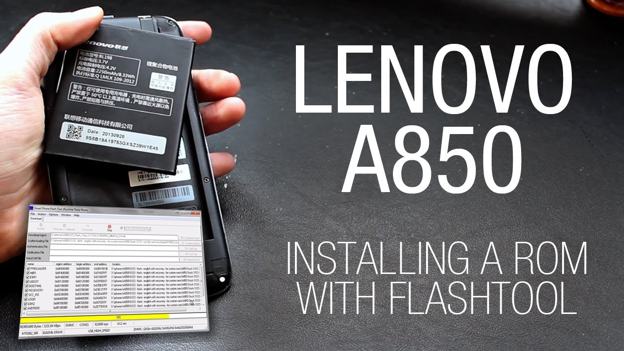 Lenovo A850 - Installing a custom ROM with Flashtool