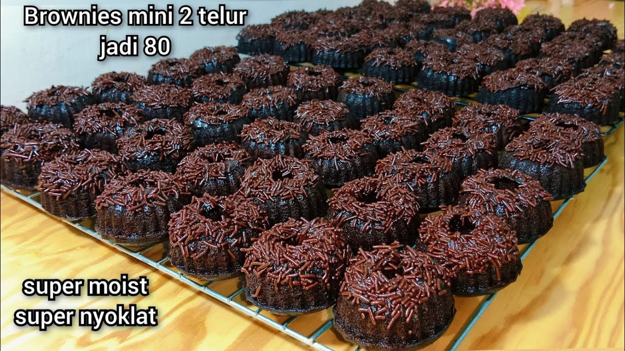 Brownies mini 2 telur tanpa mixer tanpa oven rasanya juara