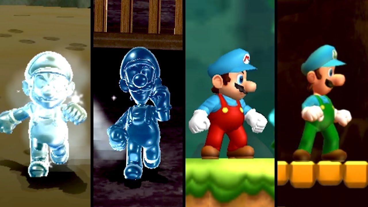 Evolution of Ice Flower in Super Mario (2007-2022)