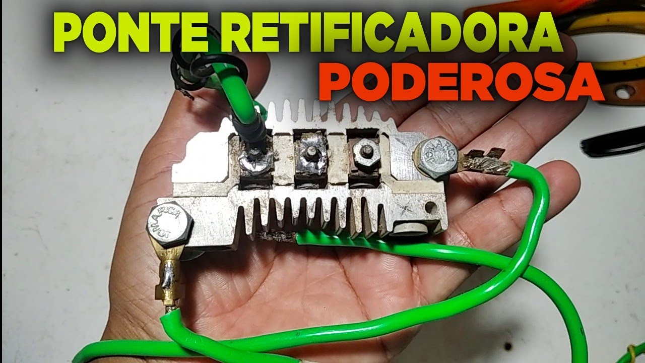 PONTE RETIFICADORA de ALTERNADOR de CARRO PERFEITA pra FONTES ou CARREGADOR de BATERIA