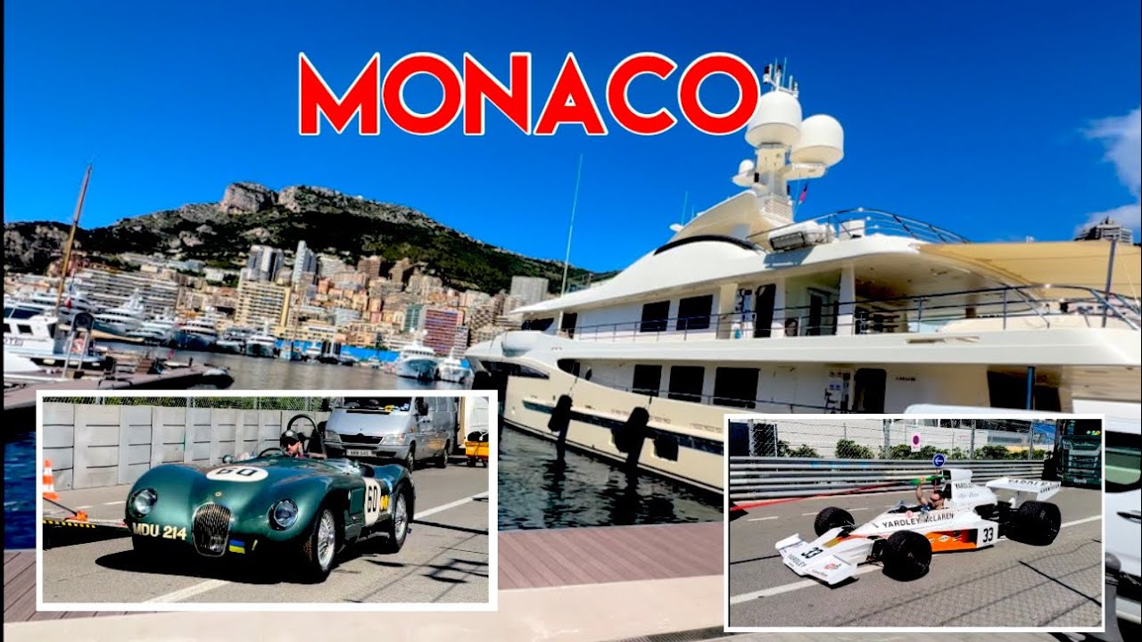 See Monaco a day before Grand Prix Historic 2024 - Quick walk in the Port Hercules