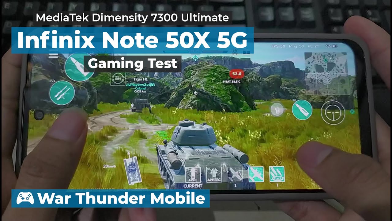 War Thunder Mobile on Infinix Note 50x Dimensity 7300 Ultimate | Game Testing