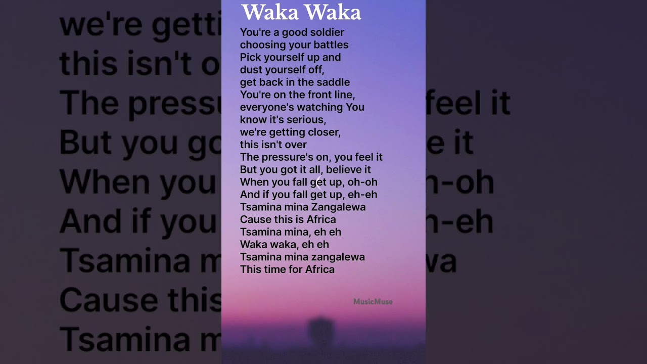 Waka Waka (This Time for Africa)- Shakira lyrics #wakawaka #lyrics