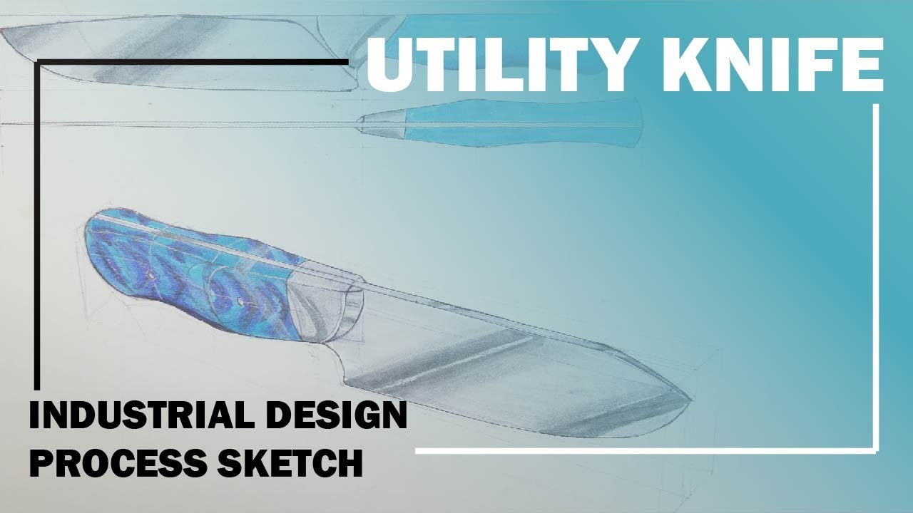 How to draw a utility knife / industrial design sketch