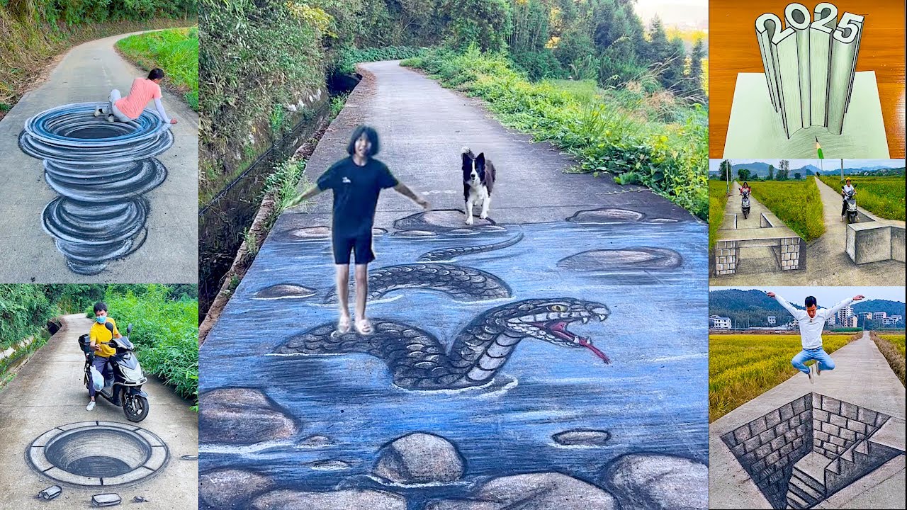 Amazing 3D Painting Art , The Best Street Art 3D Optical Illusion