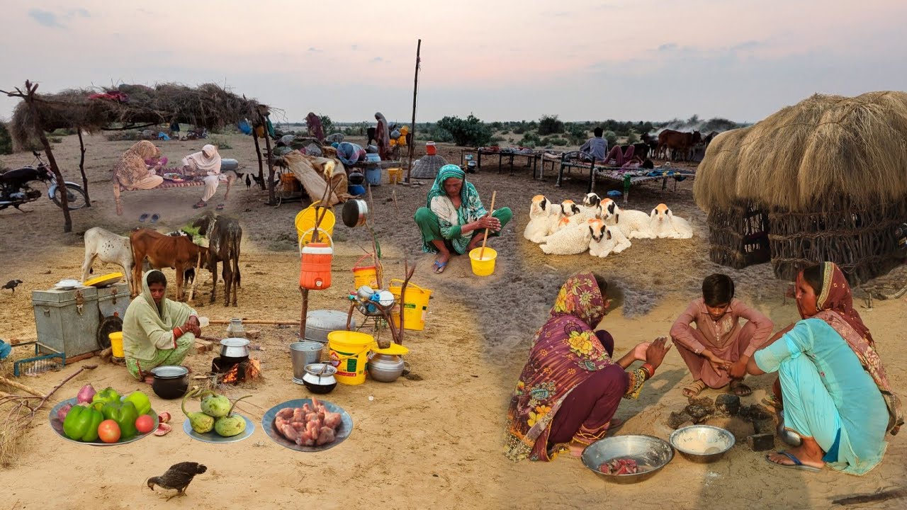 Desert Woman Village Life | Ancient Culture |Traditional Cooking | Desert Women Morning Routine