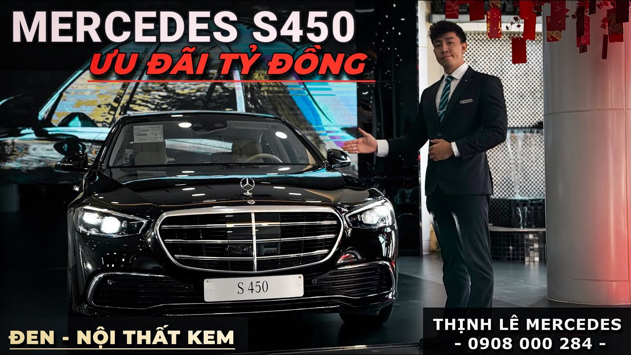 Ưu Đãi Tỷ Đồng | Chi Tiết Mercedes S450 Đen Kem Cực Hot | Thịnh Mercedes