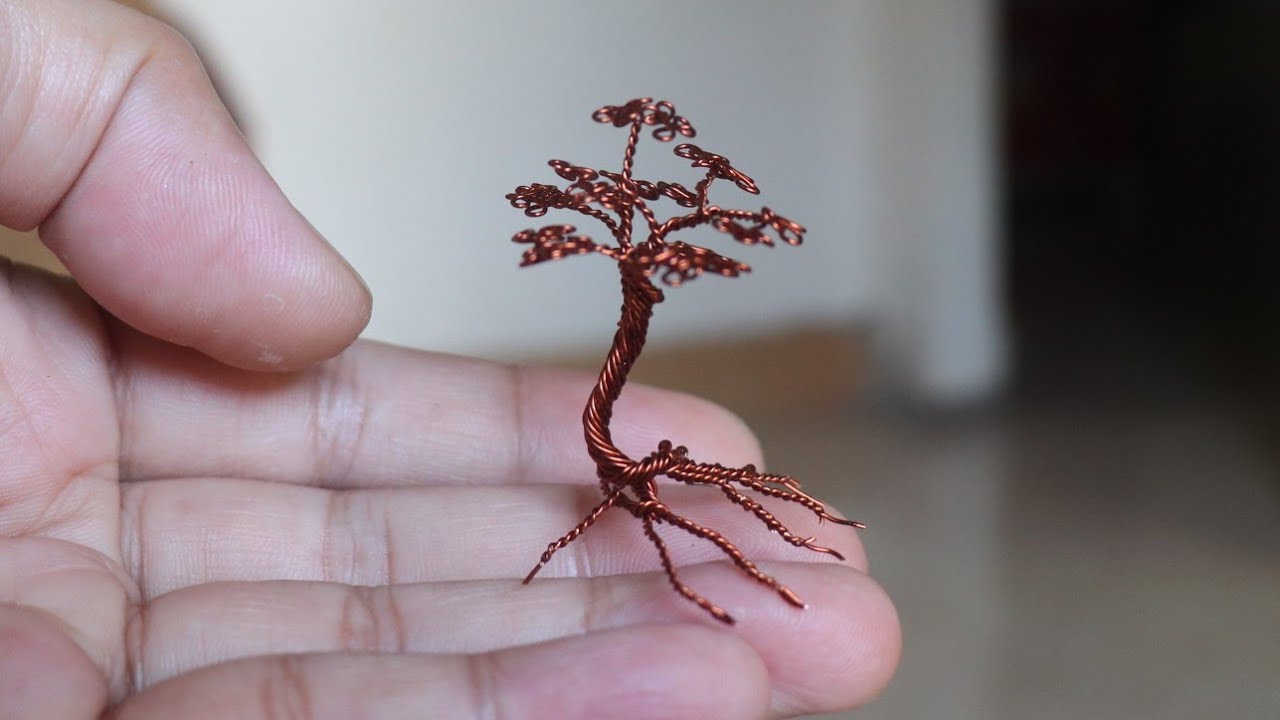 how to make a mini tree from a wire) cara membuat pohon mini dari kawat