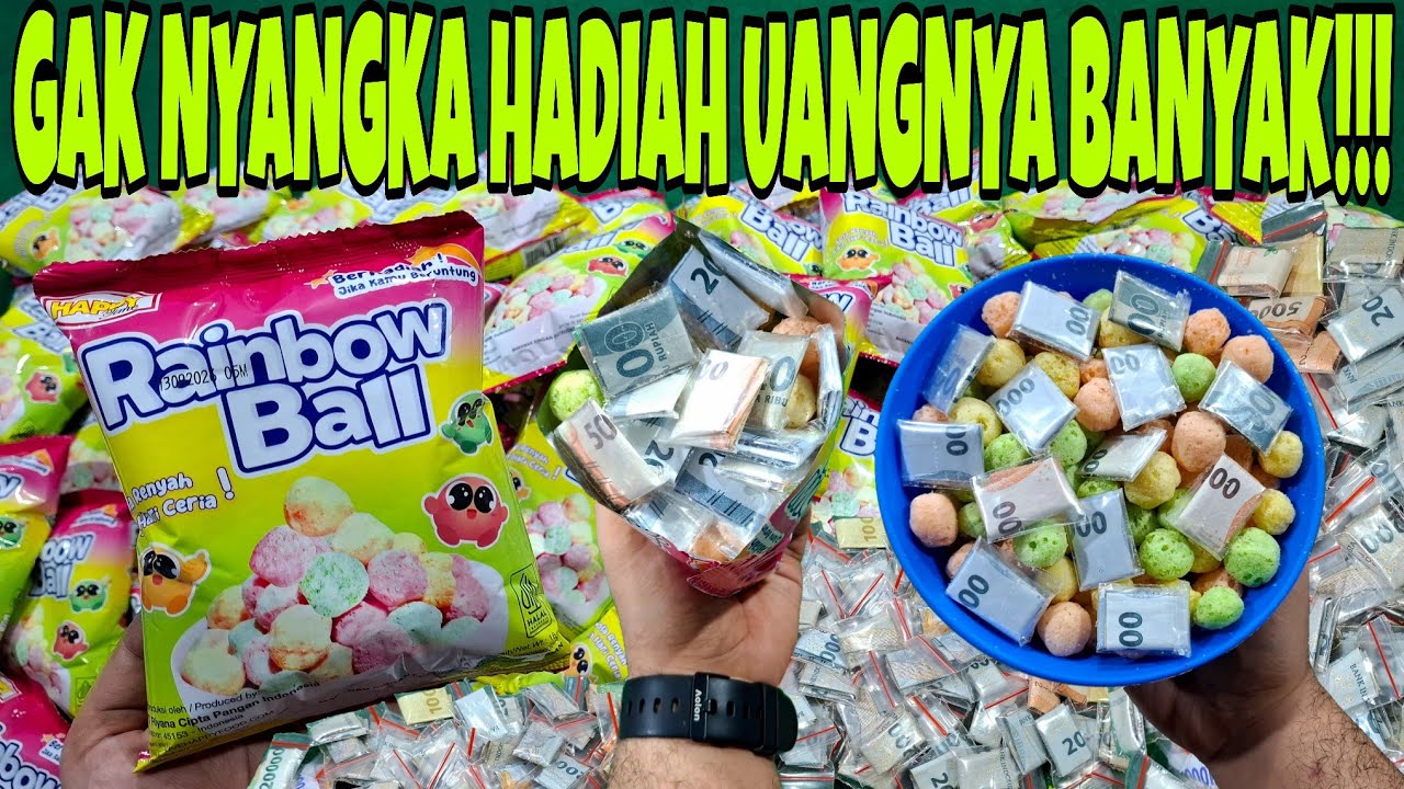VIRAL!!! GAK NYANGKA HADIAH UANGNYA BANYAK!!! UNBOXING CIKI RAINBOW BALL BERHADIAH 