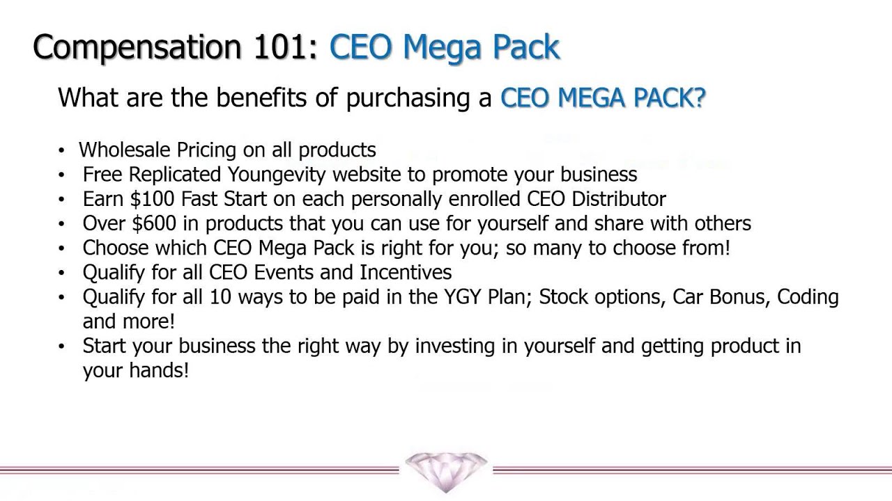 Compensation 101 - The Youngevity CEO Mega Pack