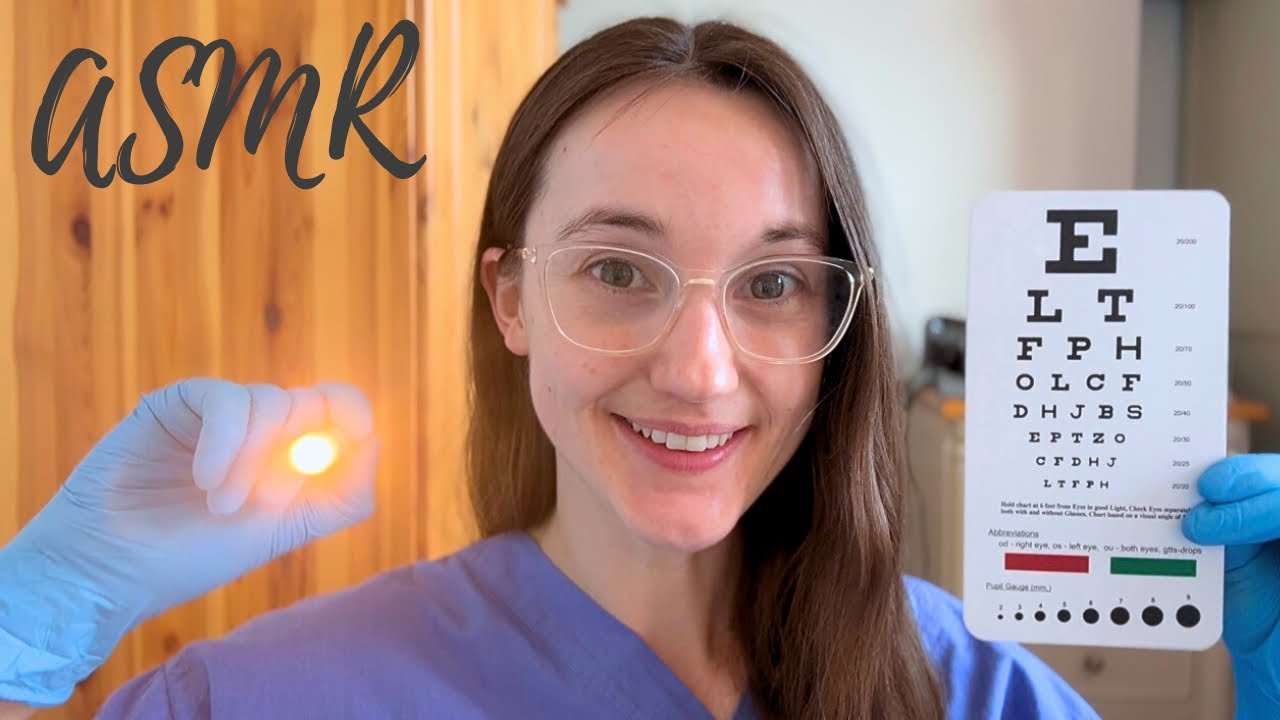 ASMR Classic Eye Exam Roleplay 👀 Realistic Vision Test, Light Triggers & Eye Chart