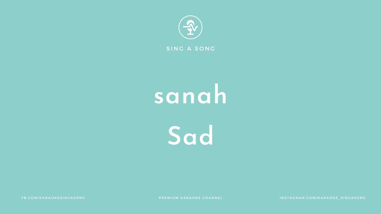 sanah - Sad (Karaoke/Instrumental)