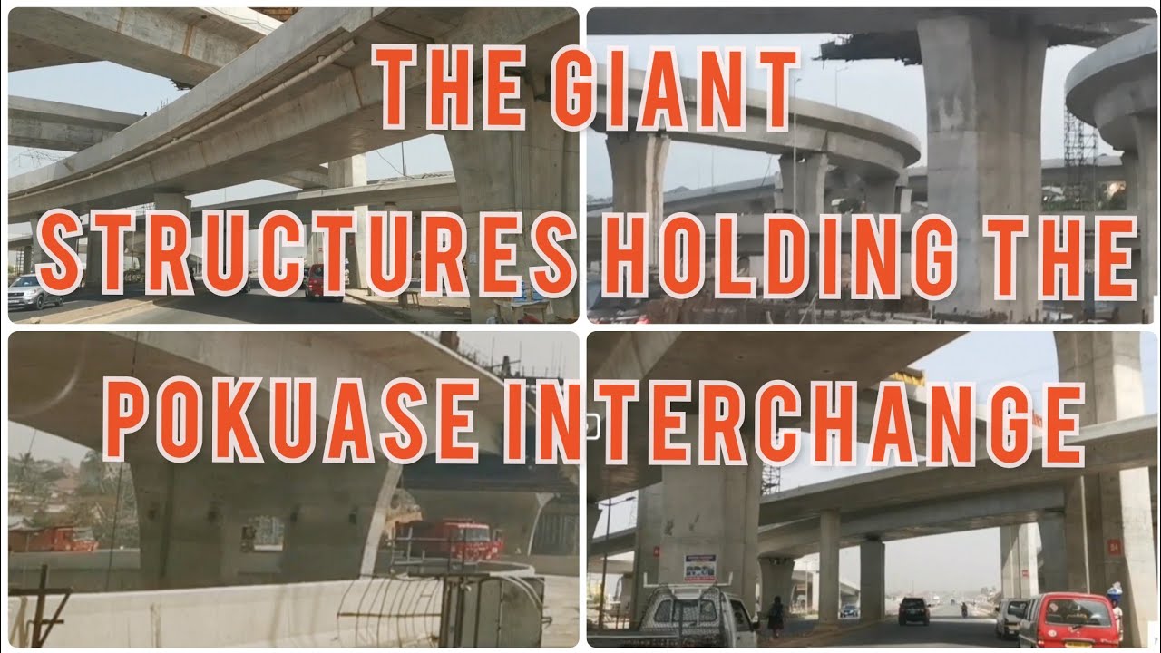 The GIANT STRUCTURES holding the Pokuase Interchange In Accra-Ghana