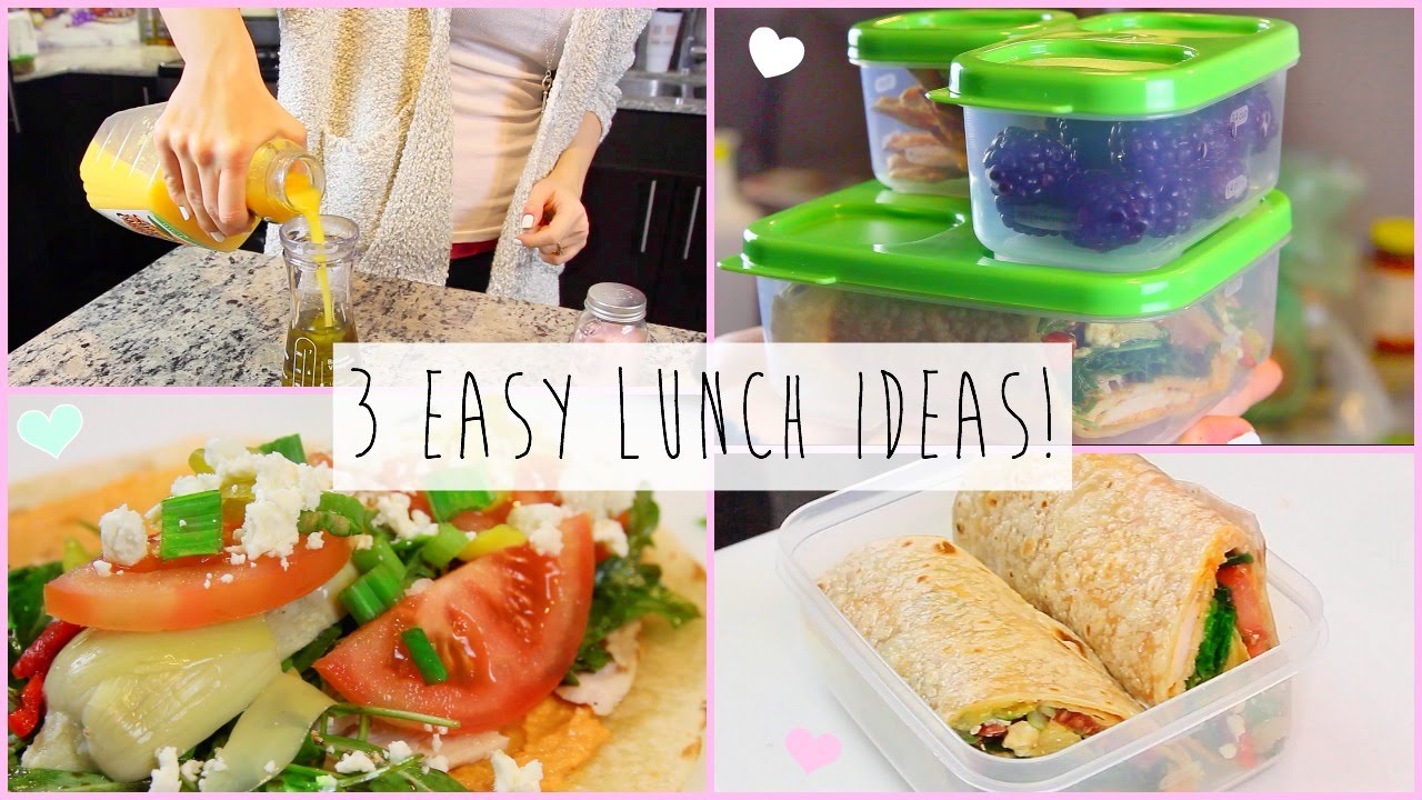 3 Healthy + Easy Lunch Ideas For Work & School!