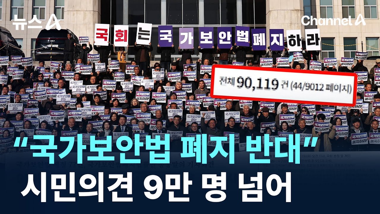&ldquo;국가보안법 폐지 반대&rdquo;&hellip;시민의견 9만 명 넘어 / 채널A / 뉴스A